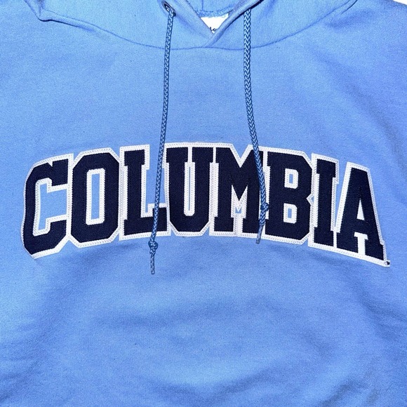 Columbia University Hoodie Medium Blue Lion Pullover Sweater Stitch Ive League - Picture 1 of 8